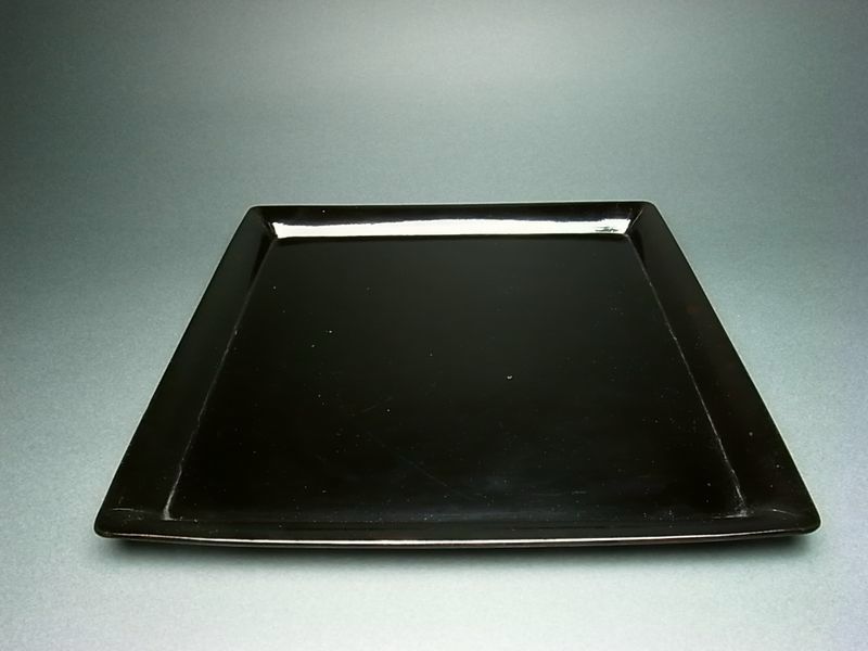 長谷雄堂 - 黒漆 漆皮四方盆 | 古美術品専門サイト fufufufu.com