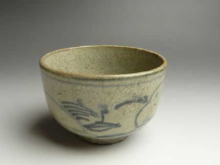 古美術 猫 - 木原染付山水文茶碗 | 古美術品専門サイト fufufufu.com
