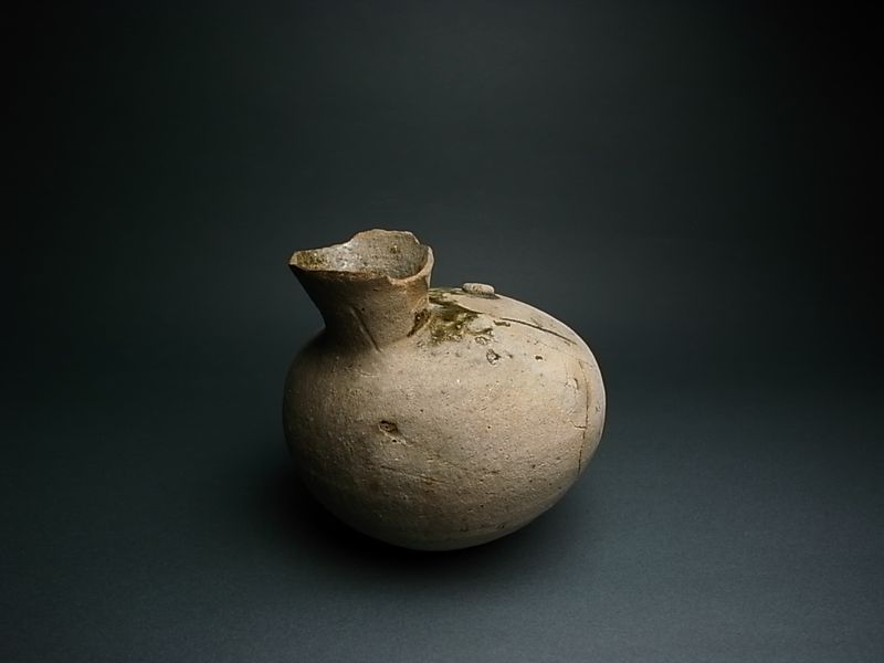 須恵器 平瓶 古美術 古道具 アンティーク 酒器 花器 須恵器 平瓶 | 鶴田 純久の章 お話