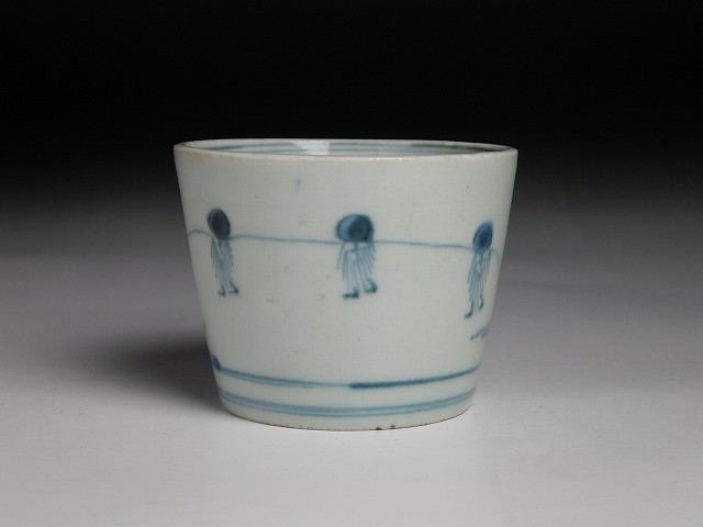 古伊万里 蕎麦猪口 そば猪口 舟曳 船 民藝 民芸 くらわんか 古伊万里