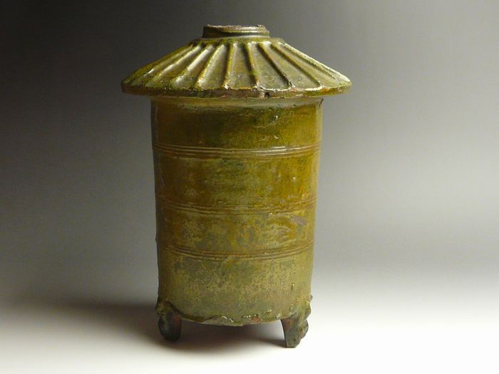 古美術 猫 - 漢緑釉穀倉 | 古美術品専門サイト fufufufu.com