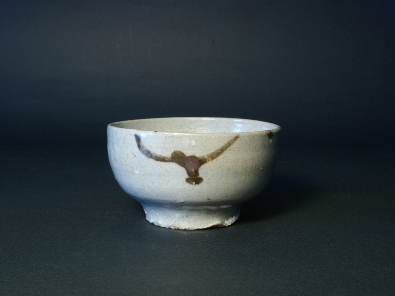 【名品❗】李朝古美術　李朝古陶磁　古玩　李朝　鉄砂　蟹の図　大振り　茶碗　【逸品 名品❗】李朝古美術 李朝古陶磁 古玩 李朝 鉄砂 蟹の図