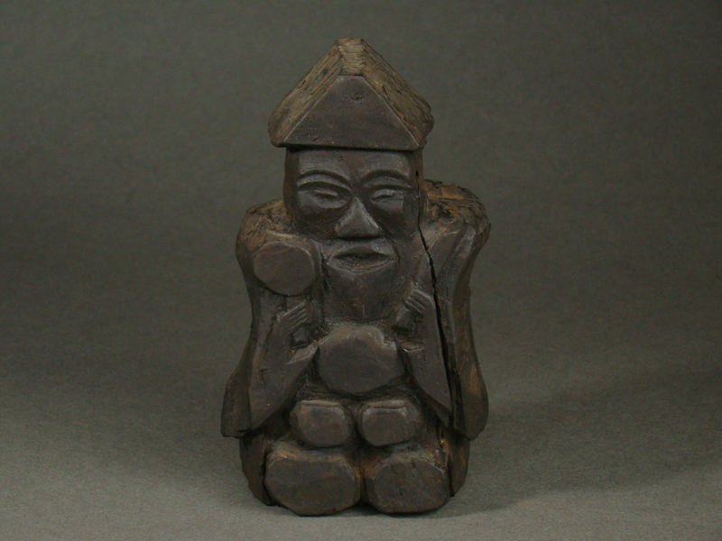 江戸〜明治時代 木彫 大黒天像 民衆仏 江戸〜明治時代 木彫 大黒天像 民衆仏