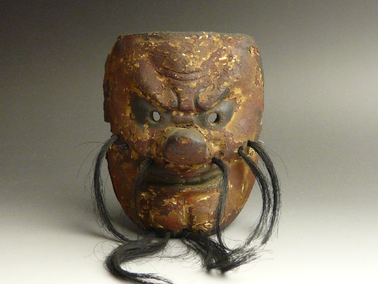 木彫 面 古道具 アンティーク 古美術 神楽面？ 木彫 面 古道具 アンティーク 古美術 神楽面？