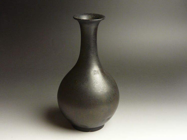 古美術 名品 古清水 瓢形 瓶 伊賀水指 二代 池田瓢阿（作） 共箱 | 古美術ささき