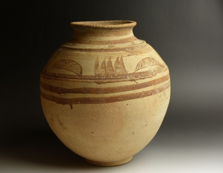 古美術 猫 - テペ・ギヤン出土 彩文装飾壺 | 古美術品専門サイト