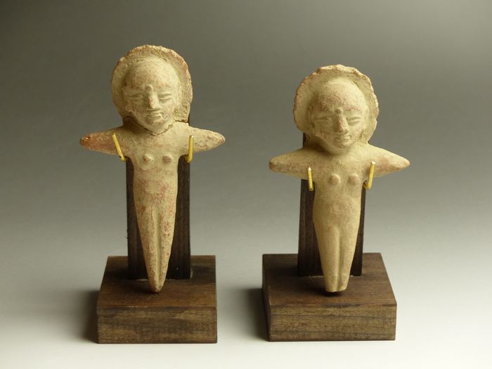 古美術 猫 - 正体不明の土偶2体 | 古美術品専門サイト fufufufu.com