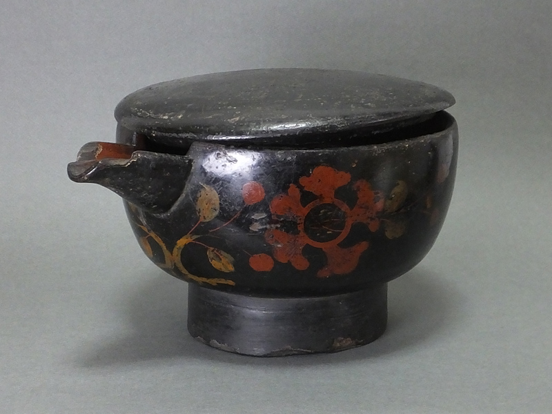 古童 - 朽木 漆絵 花文 蓋付酒上 | 古美術品専門サイト fufufufu.com