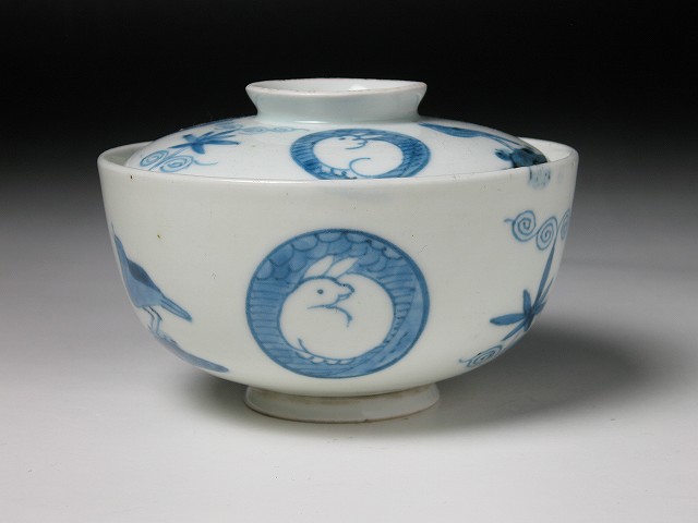 古美術 三樹 - 古伊万里 兎文蓋茶碗 | 古美術品専門サイト fufufufu.com