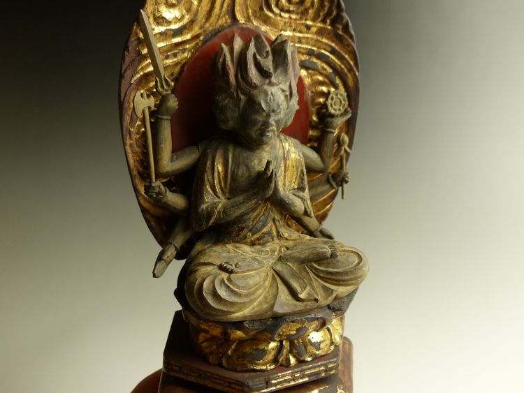 古美術 猫 - 木彫馬頭観音像 | 古美術品専門サイト fufufufu.com
