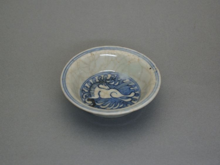 呉須染付 筒茶碗 火入れ 茶道具 古美術 古道具 アンティーク 三浦竹軒 『倣赤絵呉須 茶碗』 ｜骨董品買取 緑和堂