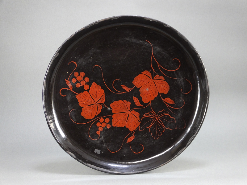 古童 - 朽木 漆絵 葡萄文 丸盆 | 古美術品専門サイト fufufufu.com