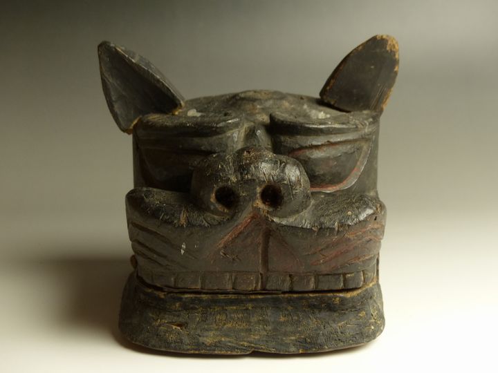 古美術 猫 - 木彫獅子頭 | 古美術品専門サイト fufufufu.com