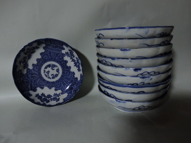 讃岐今昔 - ベロ藍印判手なます皿 | 古美術品専門サイト fufufufu.com