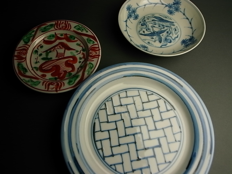 長谷雄堂 - 須田青華 皿三種 | 古美術品専門サイト fufufufu.com