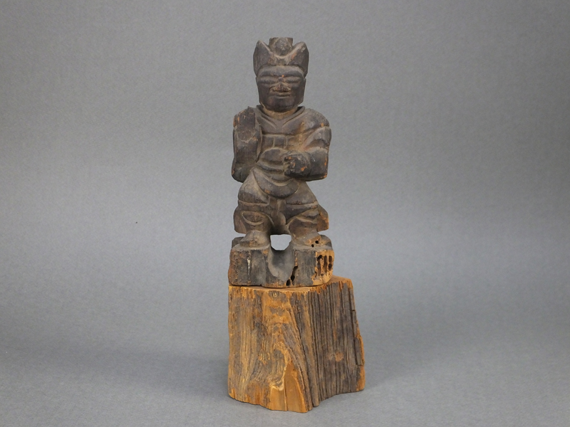 【古格 民間守護像 随身・荒神系 江戸初期〜中期頃 全高約25㎝】骨董仏像古美術 古童 - 民衆仏 十二神将 戌歳神像 | 古美術品専門サイト fufufufu.com