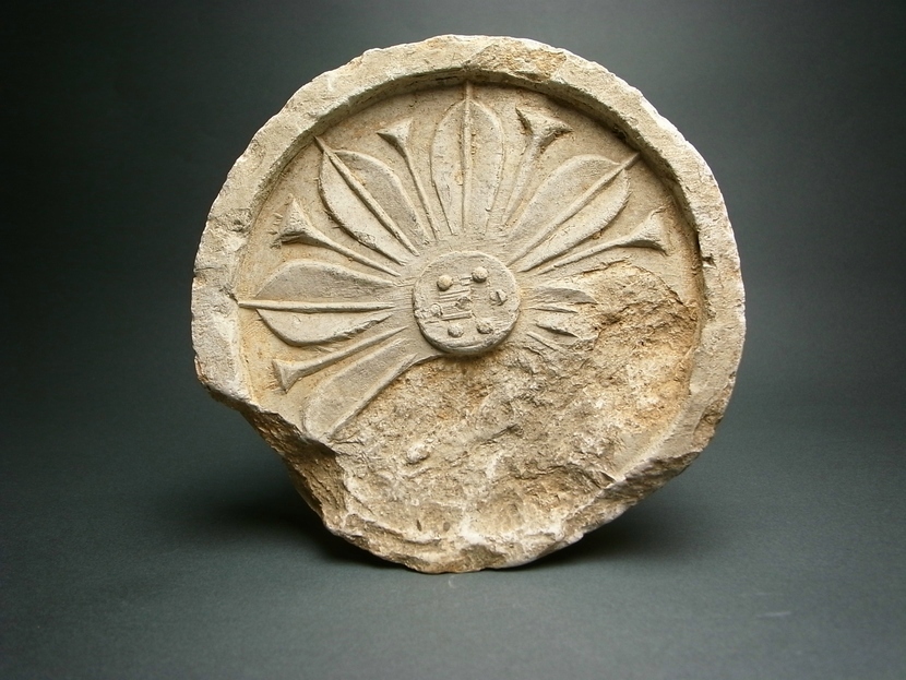 天平文化 春日大社 神鹿 軒丸瓦 古瓦 瓦 骨董 アンティーク 神道 藤原