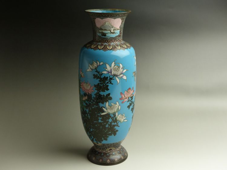 古美術 猫 - 七宝花鳥文花生 | 古美術品専門サイト fufufufu.com