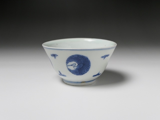 古美術 三樹 - 藍九谷 鶴丸文小碗 | 古美術品専門サイト fufufufu.com