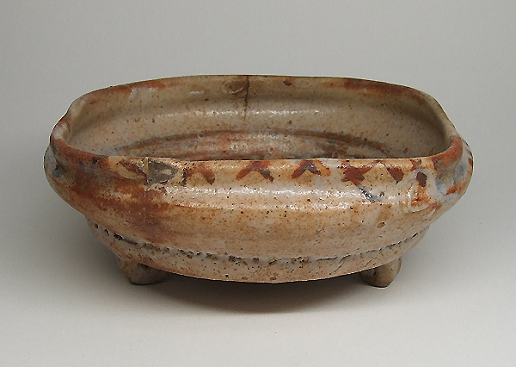 値下・志野鉄絵菓子器 讃岐今昔 - 古志野鉄絵三足四方菓子鉢 | 古美術品専門サイト fufufufu.com