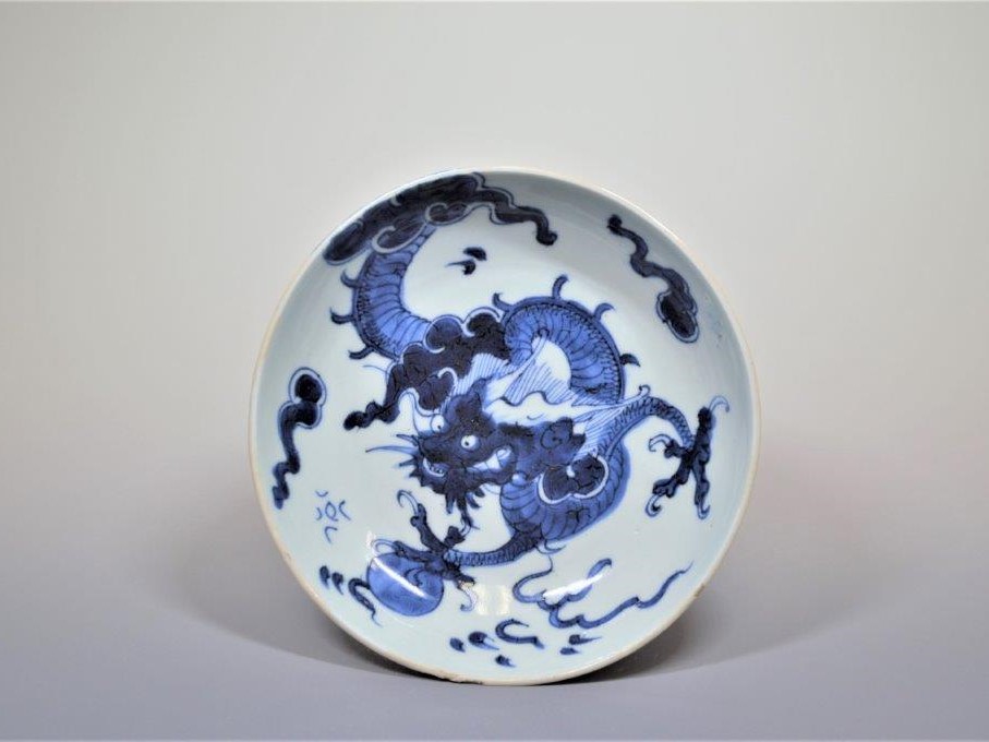 大熊美術 - 青花龍文皿 | 古美術品専門サイト fufufufu.com