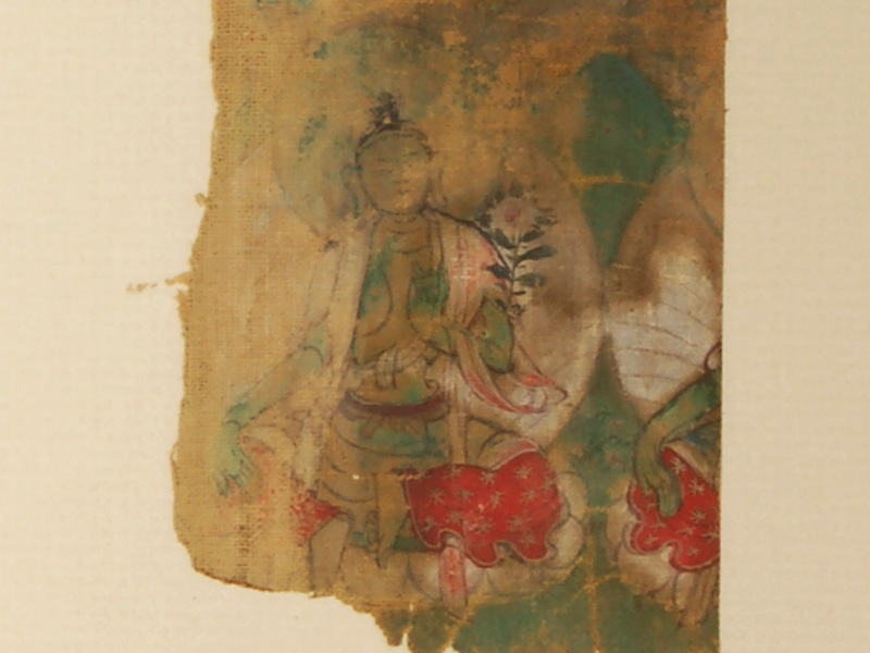 直販廉価 チベット　グリーンターラ菩薩　仏画 アンティーク/コレクション