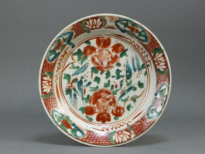 古童 - 呉須赤絵 牡丹鳥文 皿 | 古美術品専門サイト fufufufu.com