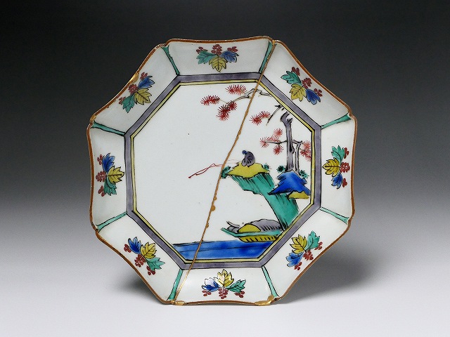 古美術 三樹 - 古九谷 八角皿 | 古美術品専門サイト fufufufu.com