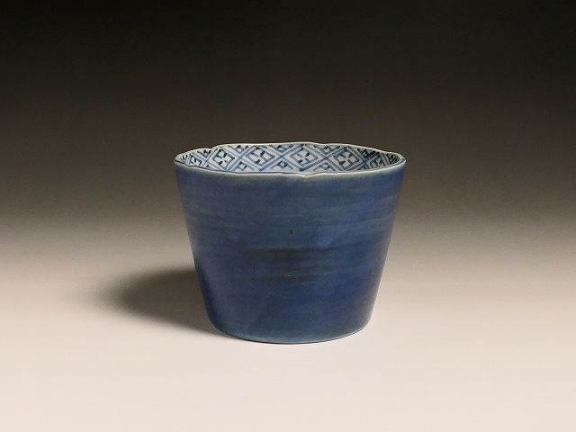 古美術 三樹 - 古伊万里 瑠璃釉蕎麦猪口 | 古美術品専門サイト