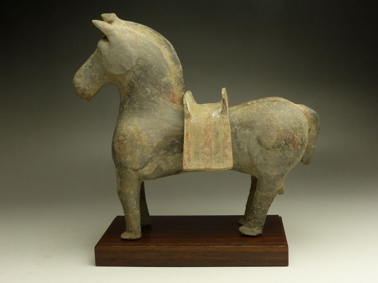 古美術　骨董品　馬と他の二点 古美術 猫 - 漢加彩馬 | 古美術品専門サイト fufufufu.com