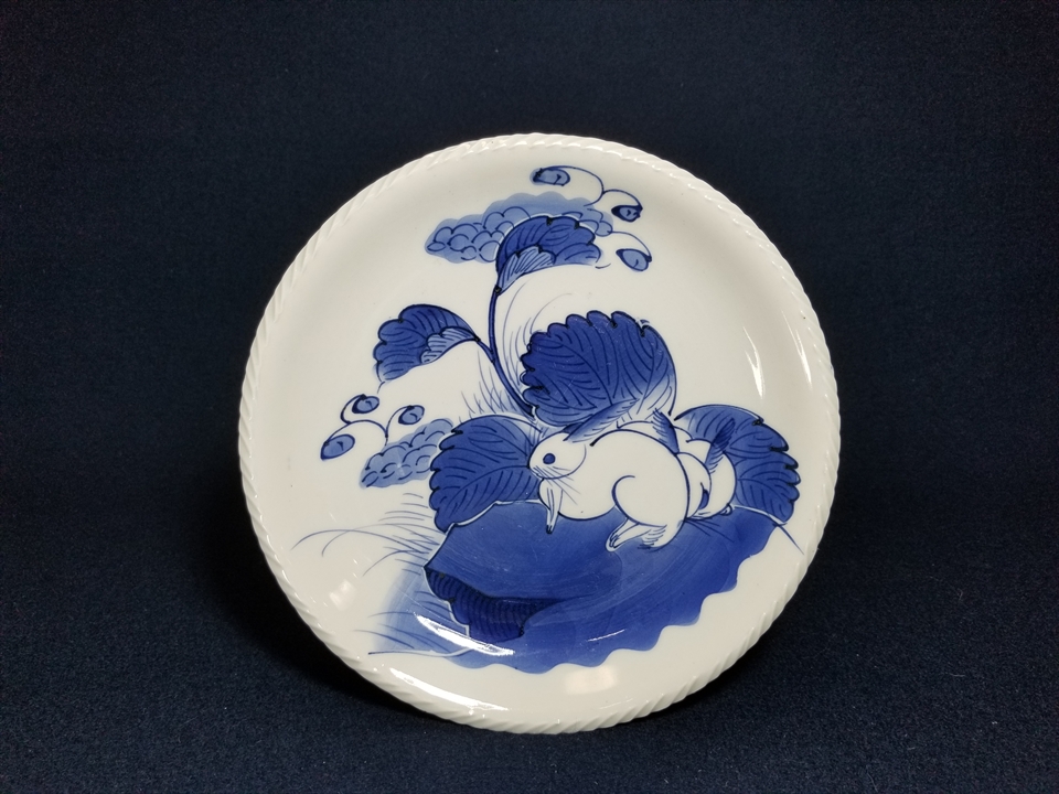 古美術長陽堂 - 伊万里(志田) 夫婦兎図 皿 | 古美術品専門サイト