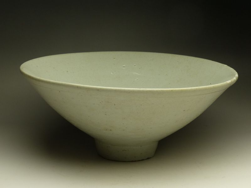李朝 青磁 華の図 李朝青磁 茶道具 中鉢 1客