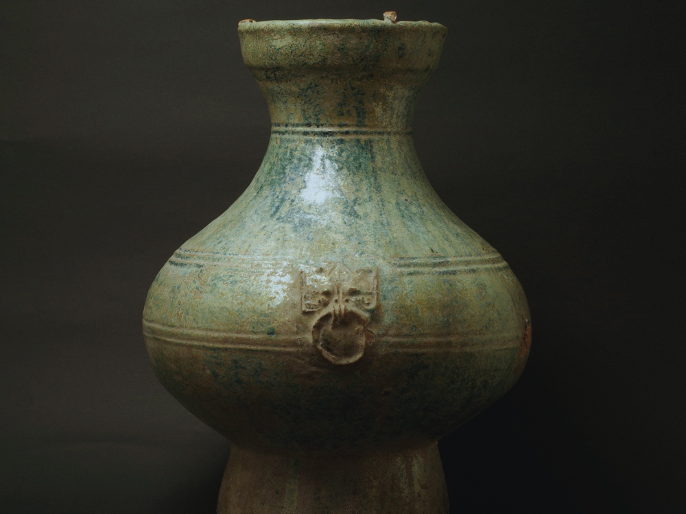 風招 - 漢緑釉<br>銀化大壺 | 古美術品専門サイト fufufufu.com