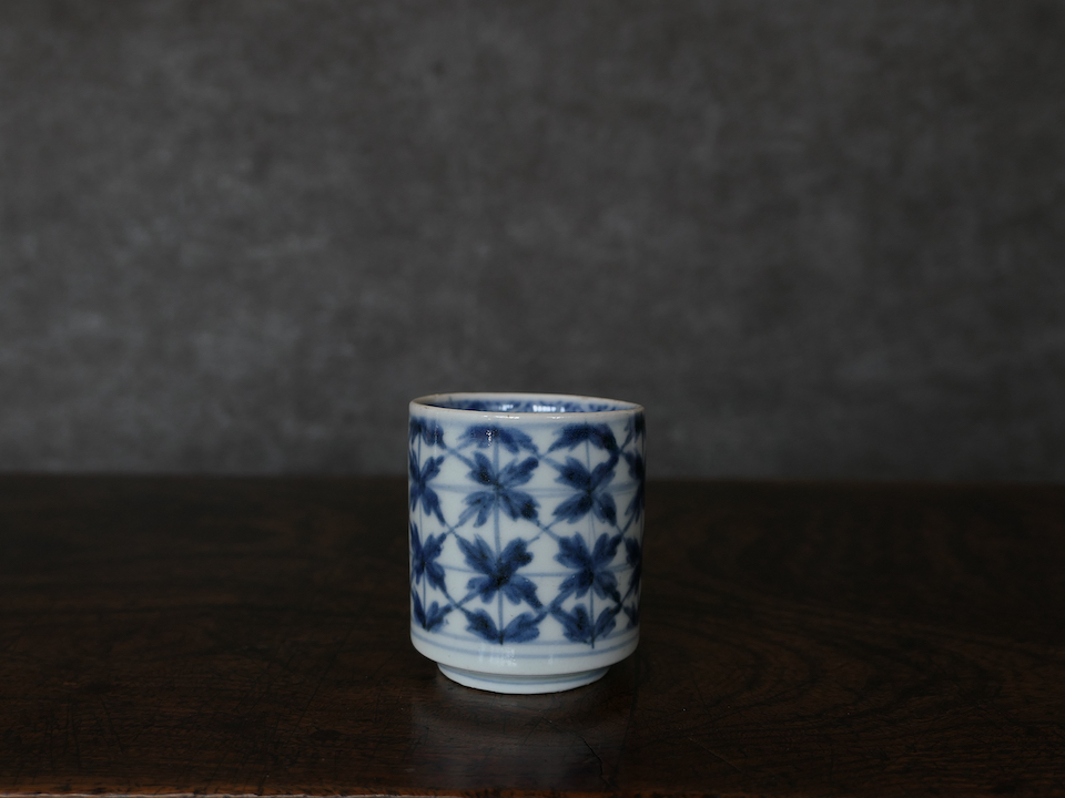 e2548 古伊万里 染付 覗猪口 6客 覗き猪口 猪口