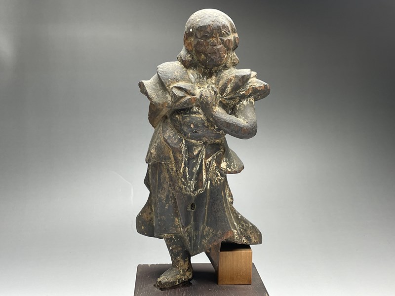 アンティーク木彫童子像 【公式通販】