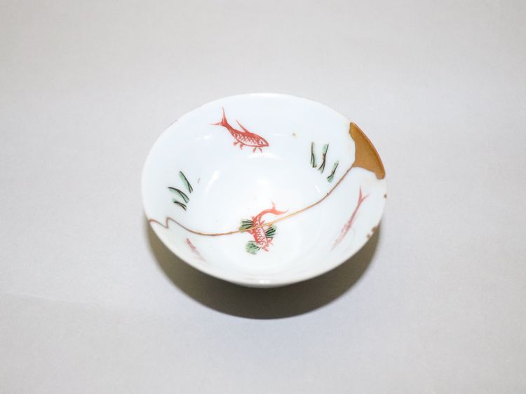 東中野 - 南京赤絵<br>魚文 盃 | 古美術品専門サイト fufufufu.com