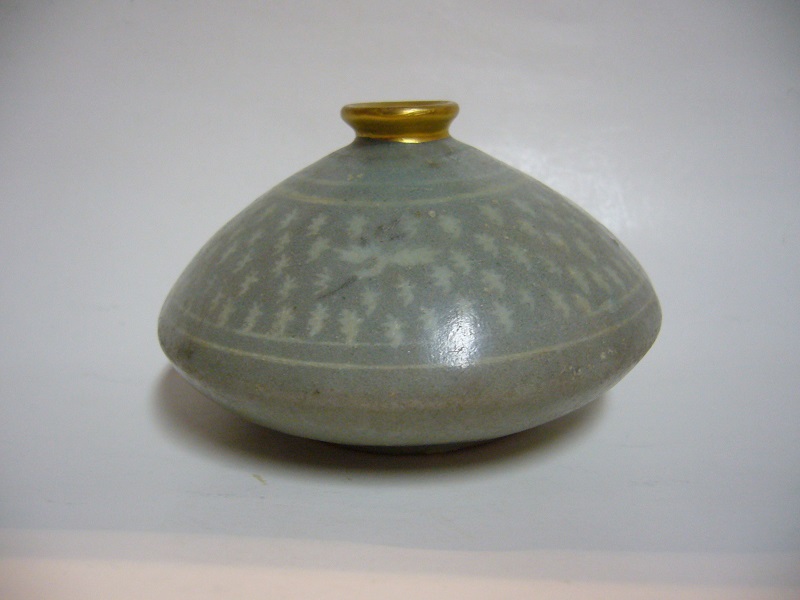 古美術 藤島 - 高麗青磁雲鶴油壷 | 古美術品専門サイト fufufufu.com