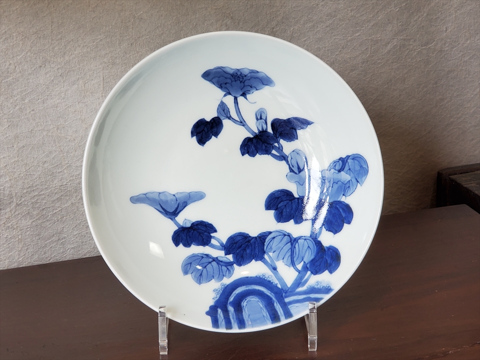 鍋島 芙蓉花図 櫛高台皿 明治期｜工芸品