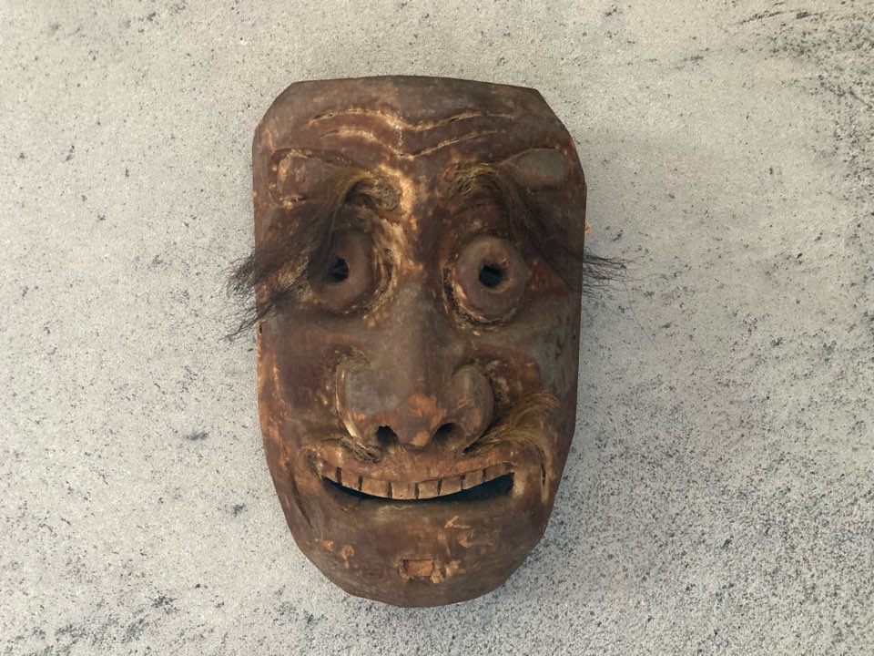 古い土面 時代不詳 アンティーク 骨董 マスク 古い土面 時代不詳 アンティーク 骨董 マスク