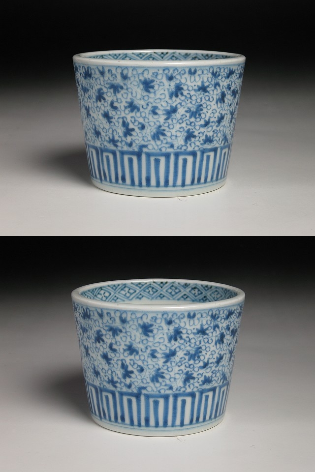 古美術 三樹 - 古伊万里 微塵唐草文大振蕎麦猪口 | 古美術品専門サイト