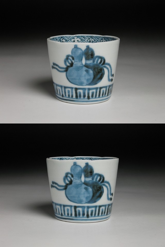 アンティーク レア文図 瓢箪から馬 湯呑み 茶器 そば猪口 古