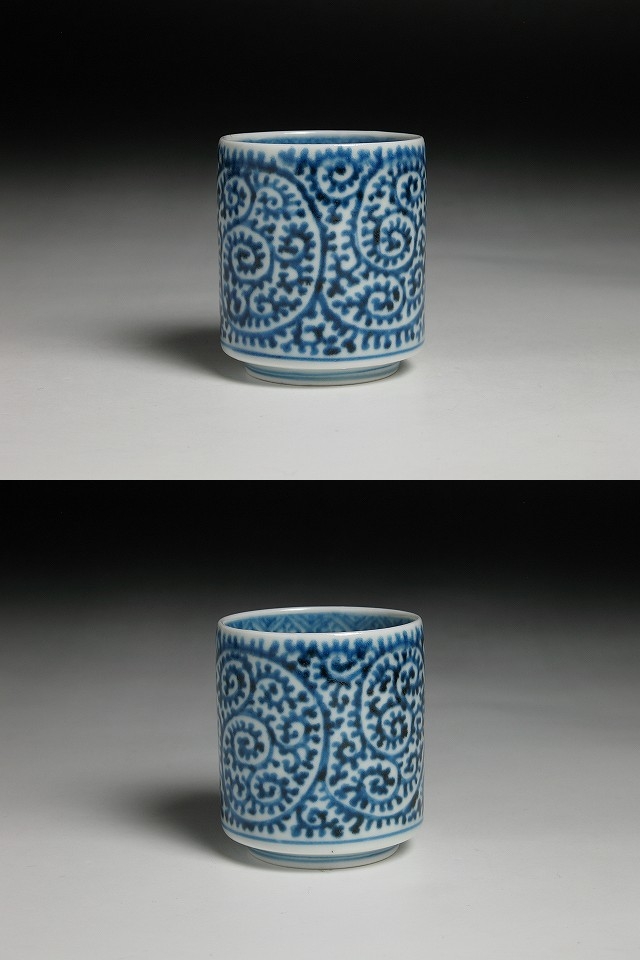 古美術 三樹 - 古伊万里 総蛸唐草文のぞき猪口 | 古美術品専門サイト