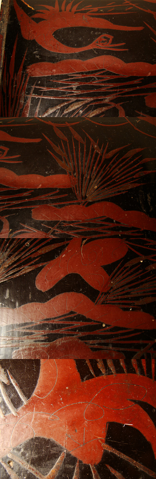 古童 - 浄法寺 漆絵吉祥文 蓬莱箱 | 古美術品専門サイト fufufufu.com