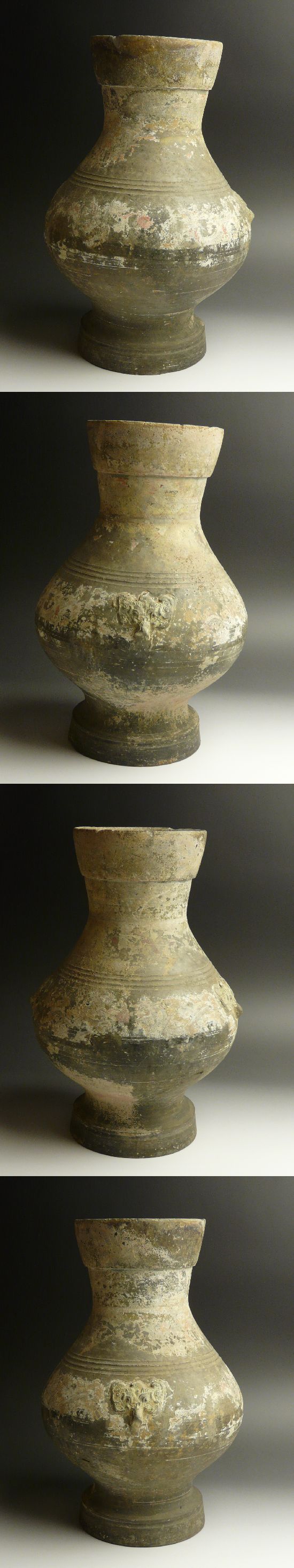 古美術 猫 - 漢灰陶加彩龍文壺 | 古美術品専門サイト fufufufu.com