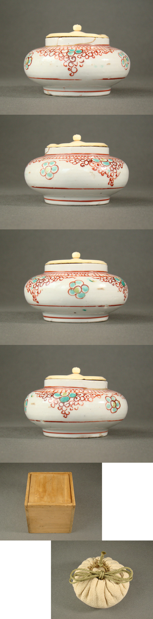 古童 - 古九谷 赤絵唐草文 替茶器 | 古美術品専門サイト fufufufu.com