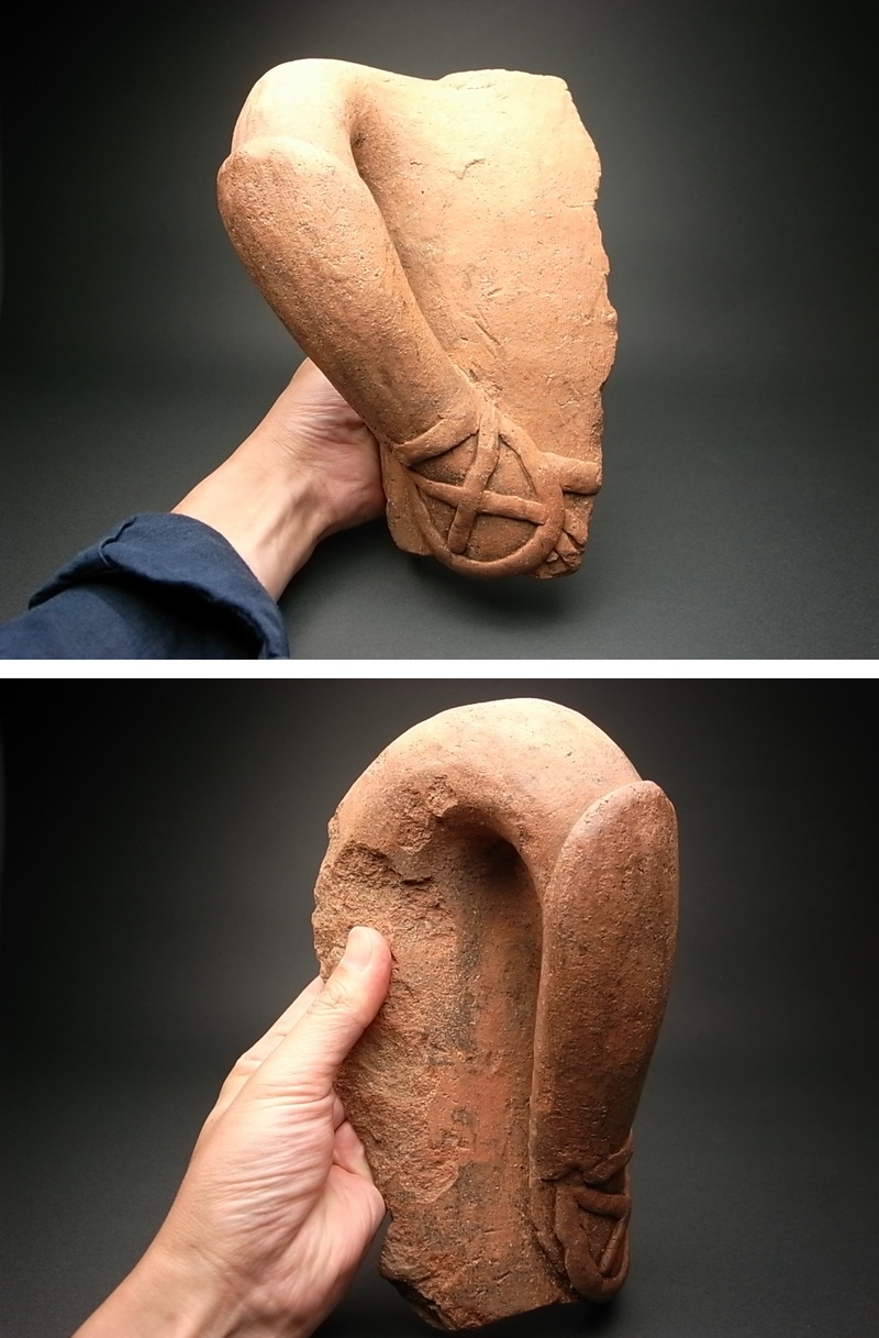 人物埴輪顔部残欠　古墳時代　考古　発掘出土品　古美術 長谷雄堂 - 埴輪 残欠 | 古美術品専門サイト fufufufu.com