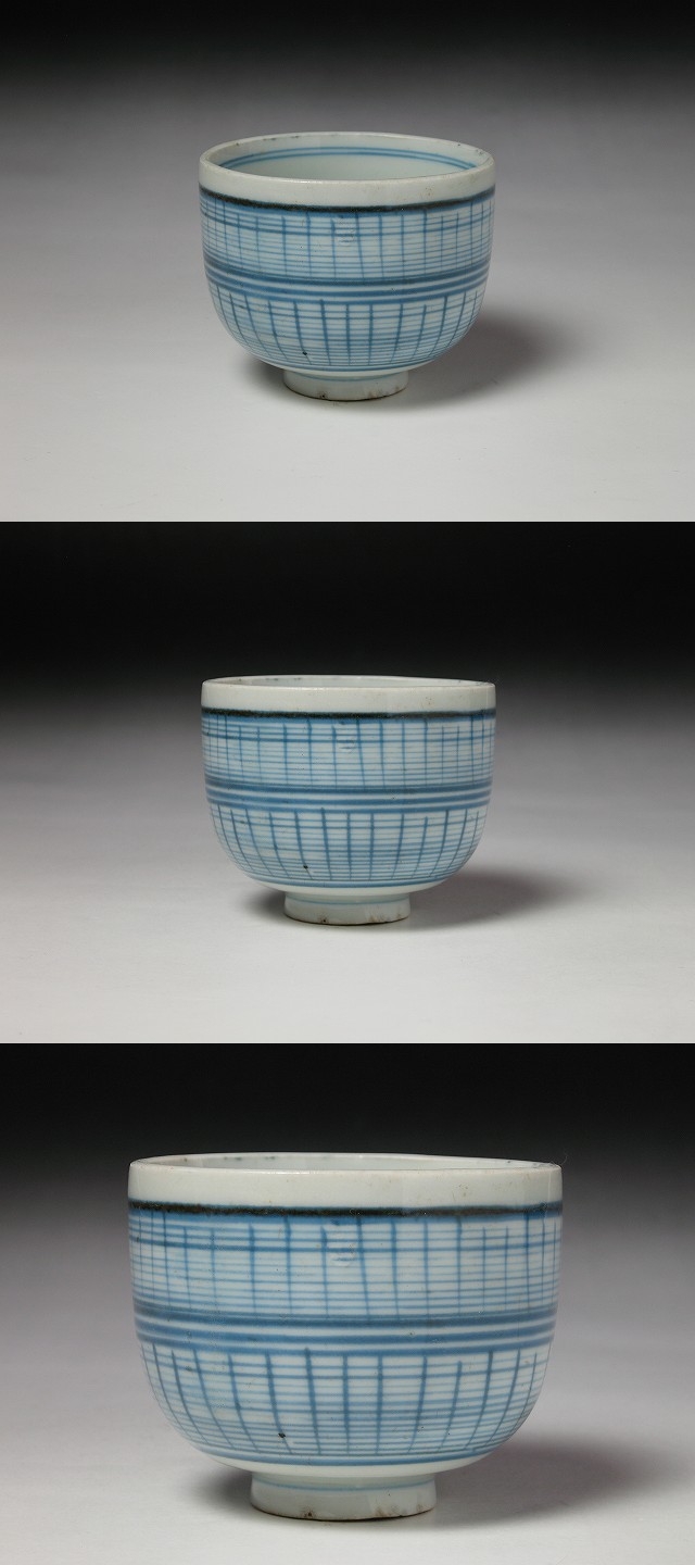 古美術 三樹 - 古伊万里 格子文ころ茶碗 | 古美術品専門サイト