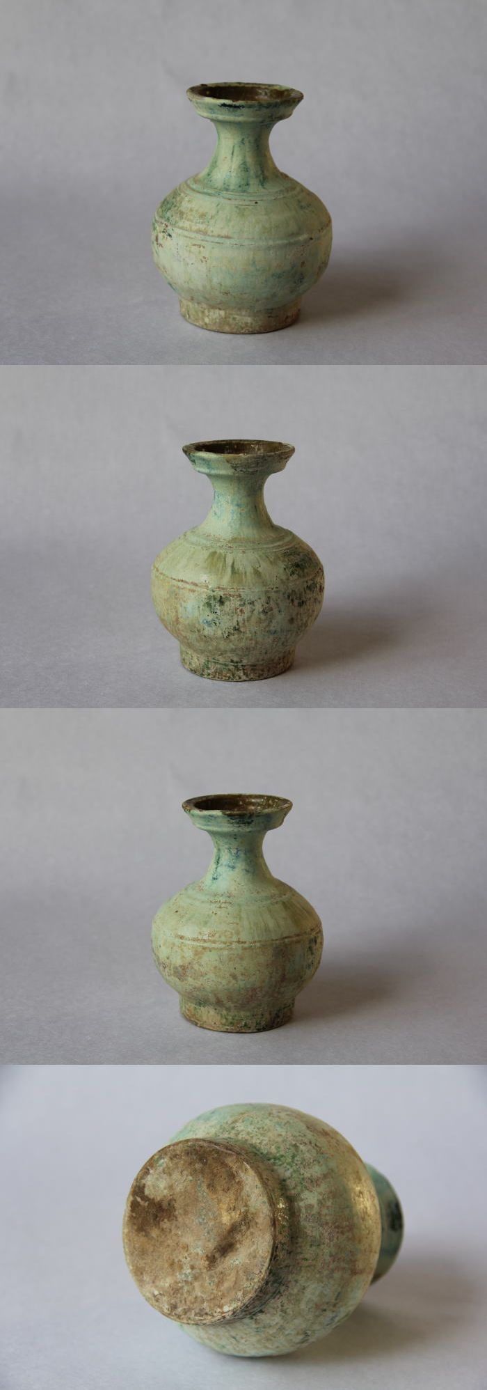 骨董　青緑色　細首　丸大壺 骨董 青緑色 細首 丸大壺 骨董 青緑色 細首 丸大壺