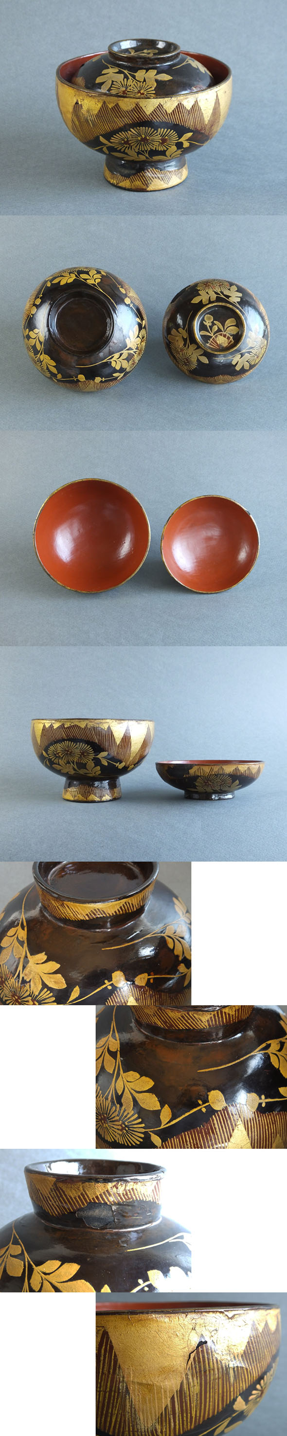 古童 - 南部箔椀 四つ組 その3 | 古美術品専門サイト fufufufu.com