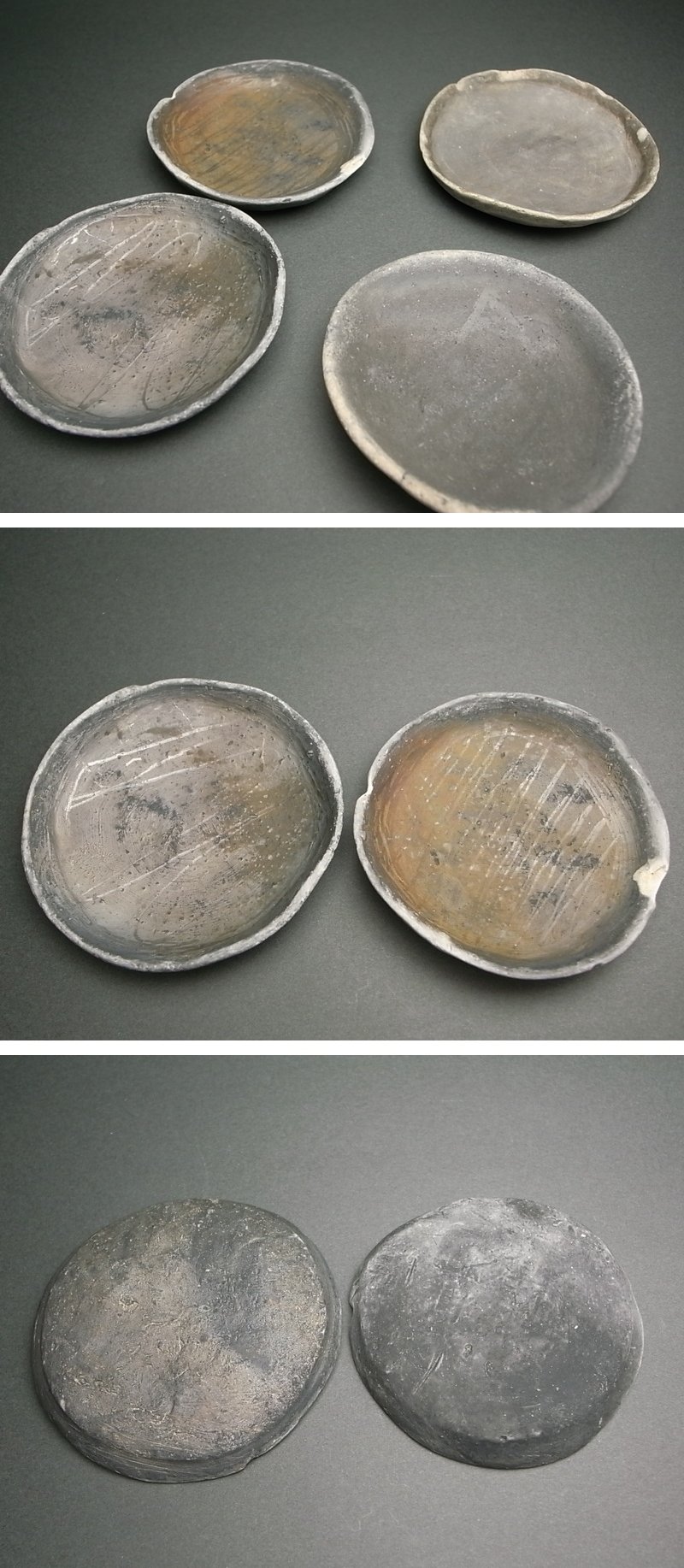 長谷雄堂 - 御陵碗 小皿四枚 | 古美術品専門サイト fufufufu.com